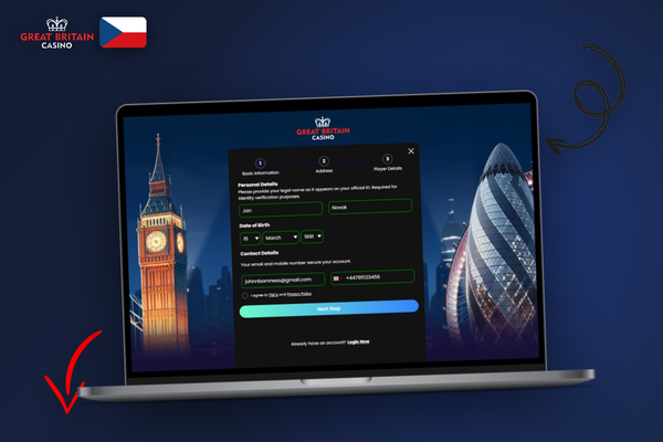Ověření totožnosti v GB Casino — uživatel fotí občanský průkaz smartphonem pro KYC
