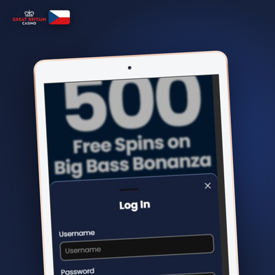 GB Casino registrace přes sociální sítě — loga Google a Facebook s tlačítkem Pokračovat