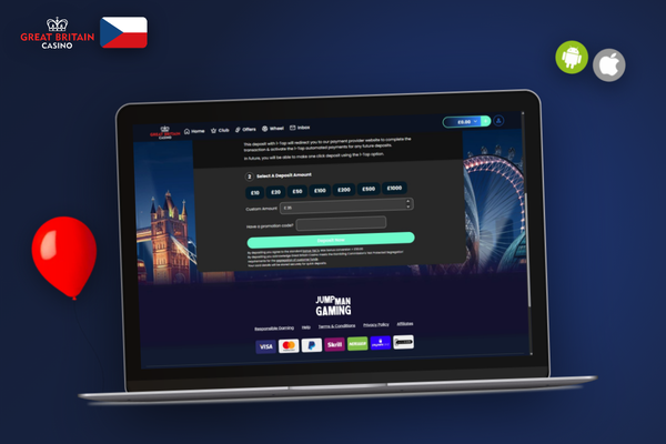 Hráč porovnává dostupné výplatní metody pro výběr peněz v GB Casino