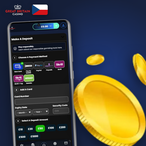 Výběr výher v GB Casino – peněženka s kartami Visa, Skrill a Bitcoinem